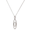 Collier d'occasion or 375 blanc diamants maille forçat 45 cm - vue V1