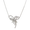 Collier d'occasion or 750 blanc diamants maille forçat 42 cm - vue V1