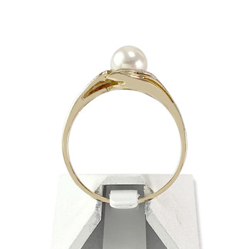 Bague d'occasion or 750 2 tons perle de culture diamant