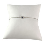 Bracelet d'occasion or 375 blanc saphir diamants 17 cm - vue 1