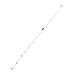 Bracelet d'occasion or 375 blanc saphir diamants 17 cm - vue 2