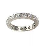 Bague d'occasion or 750 blanc tour complet zirconias - vue 1