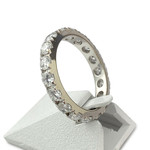 Bague d'occasion or 750 blanc tour complet zirconias - vue 2