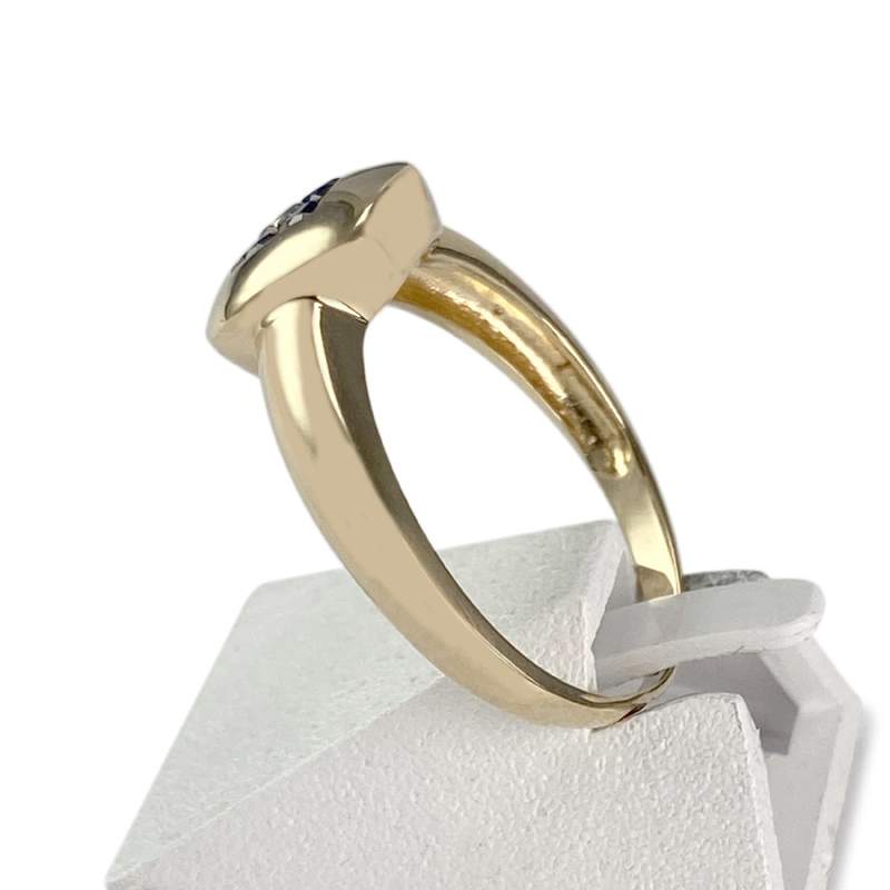 Bague d'occasion or 750 2 tons saphirs - vue 2