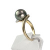 Bague d'occasion or 750 2 tons perle de tahiti diamants - vue V2