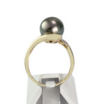 Bague d'occasion or 750 2 tons perle de tahiti diamants - vue 3