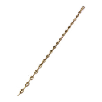 Bracelet d'occasion or 750 jaune maille grain de café 23 cm