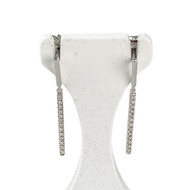 Second-hand gold earrings 375 white diamonds