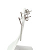 Boucles d'oreilles pendants d'occasion or 375 blanc diamants - vue V2