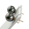 Boucles d'oreilles clous d'occasion or 375 jaune perles de tahiti - vue V2