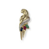 Pendentif perroquet d'occasion or 750 2 tons diamant émeraude rubis saphir - vue V1