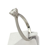 Solitaire d'occasion or 750 blanc diamant - vue 2