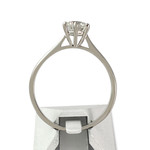 Solitaire d'occasion or 750 blanc diamant - vue 3