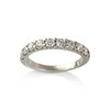 Bague demi tour d'occasion or 750 blanc diamants - vue V1