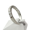 Bague demi tour d'occasion or 750 blanc diamants - vue V2