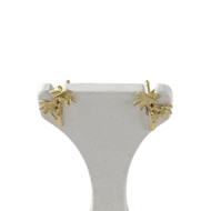Boucles d'oreilles clous palmiers d'occasion or 750 jaune