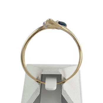 Bague d'occasion or 750 2 tons diamants émeraude rubis saphir