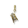 Pendentif d'occasion or 750 jaune zirconias - vue V1