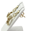 Boucles d'oreilles pendants d'occasion or 750 jaune zirconias - vue V2