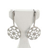Boucles d'oreilles pendants d'occasion or 375 blanc diamants - vue V1