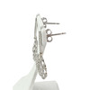 Boucles d'oreilles pendants d'occasion or 375 blanc diamants - vue V2