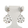 Boucles d'oreilles pendants d'occasion or 375 blanc diamants - vue V3