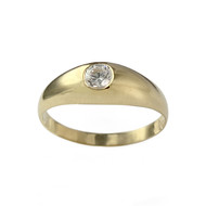 Bague d'occasion or 750 jaune zirconia