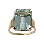 Bague d'occasion or 750 jaune aigue marine - vue 1