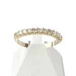 Bague demi tour d'occasion or 750 jaune diamants - vue 1