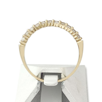 Bague demi tour d'occasion or 750 jaune diamants