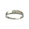 Solitaire d'occasion or 750 blanc diamant - vue V1