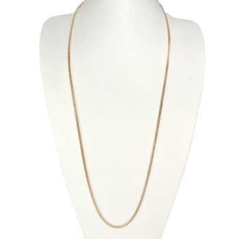 Chaîne d'occasion or 750 jaune maille gourmette 72 cm