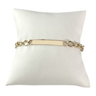Gourmette d'occasion or 750 jaune maille gourmette 18 cm