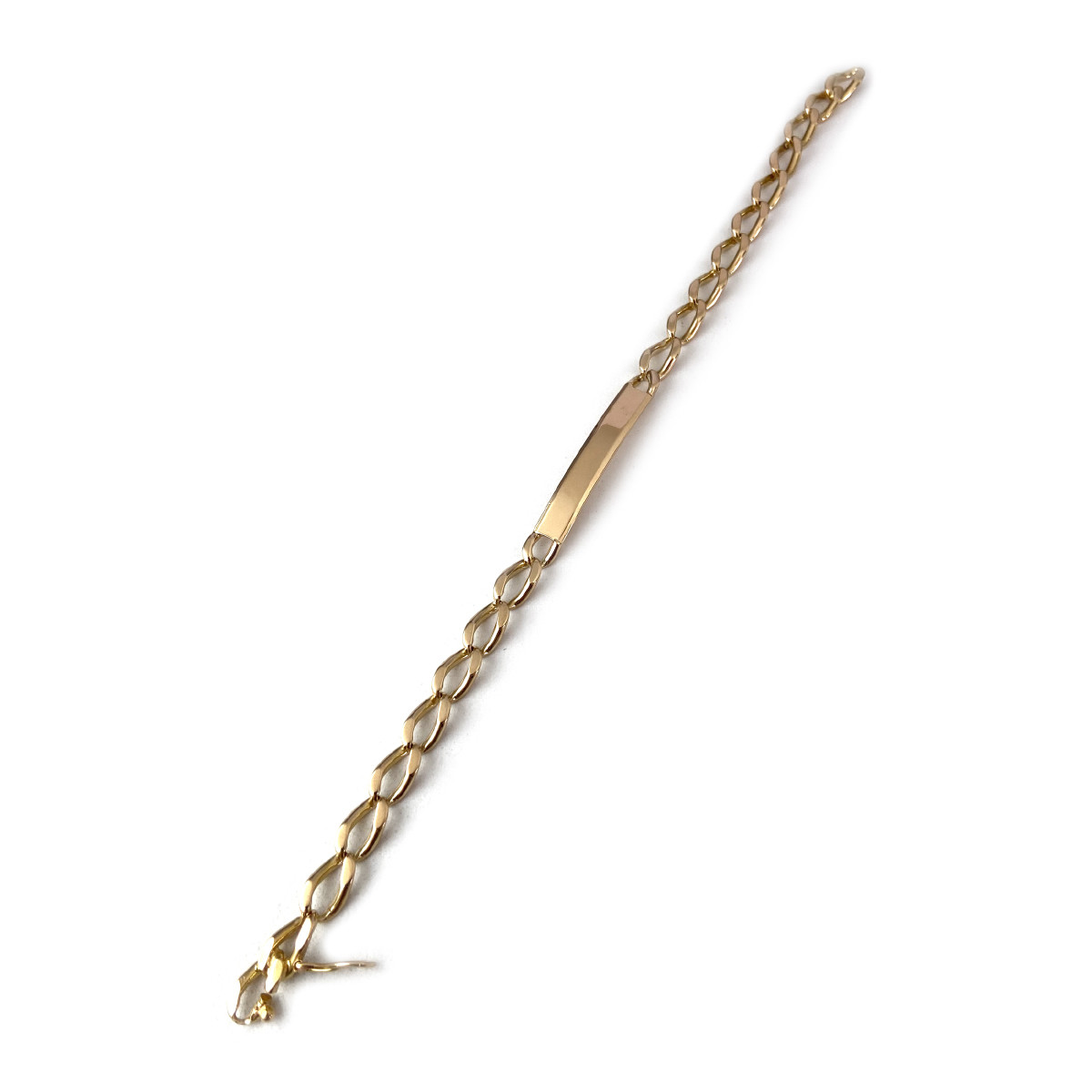 Gourmette d'occasion or 750 jaune maille gourmette 18 cm - vue 2