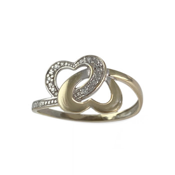 Bague endely d'occasion or 375 2 tons diamants