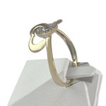 Second hand endely ring gold 375 2 tone diamonds - view 2