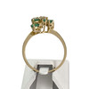Bague d'occasion or 750 jaune diamants émeraudes - vue V3
