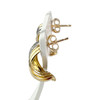 Boucles d'oreilles clous d'occasion or 750 2 tons - vue V2