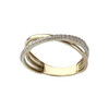 Bague d'occasion 3 ors 375 zirconias - vue V1