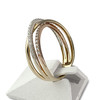 Bague d'occasion 3 ors 375 zirconias - vue V2