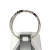 Bague d'occasion or 375 blanc zirconias blancs et noirs - vue V3