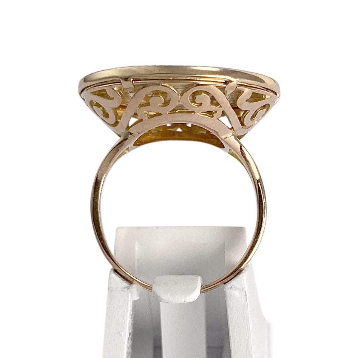 Bague d'occasion or 750 jaune porte pièce 'république française 20 francs 1877' - vue 3