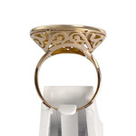 Bague d'occasion or 750 jaune porte pièce 'république française 20 francs 1877' - vue 3