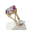 Bague d'occasion or 750 jaune corindon synthétique - vue V2