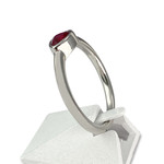 Pre-owned 585 white gold ruby ring - view 2