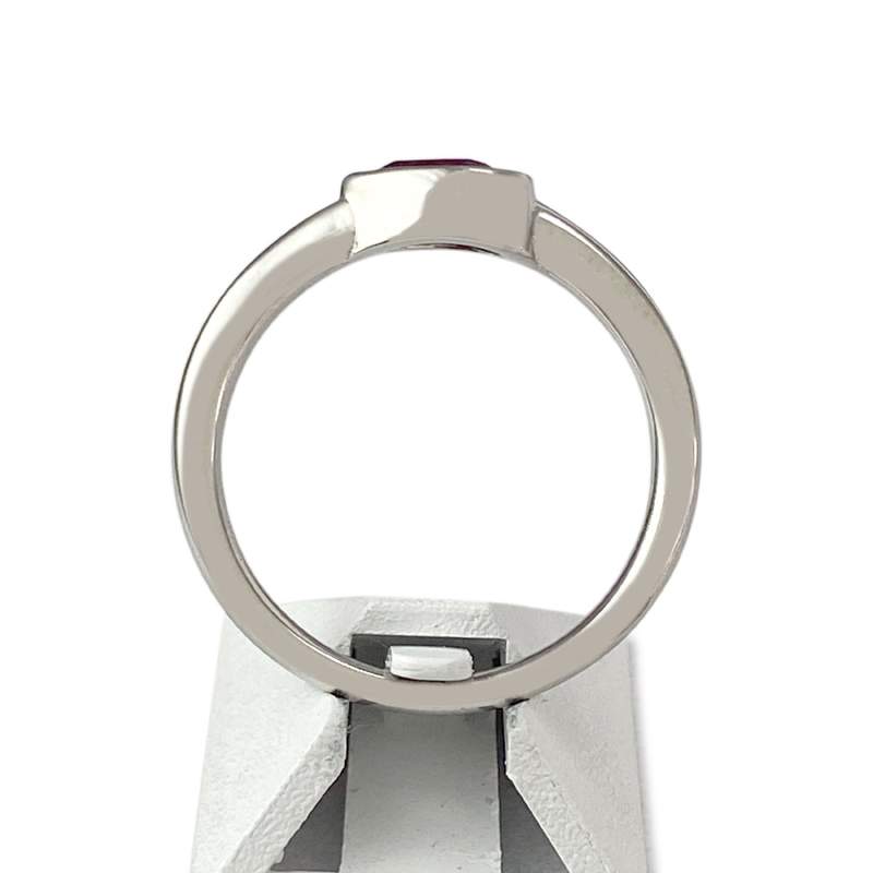 Pre-owned 585 white gold ruby ring - view 3