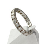 Second hand ring gold 750 white zirconias - view 2