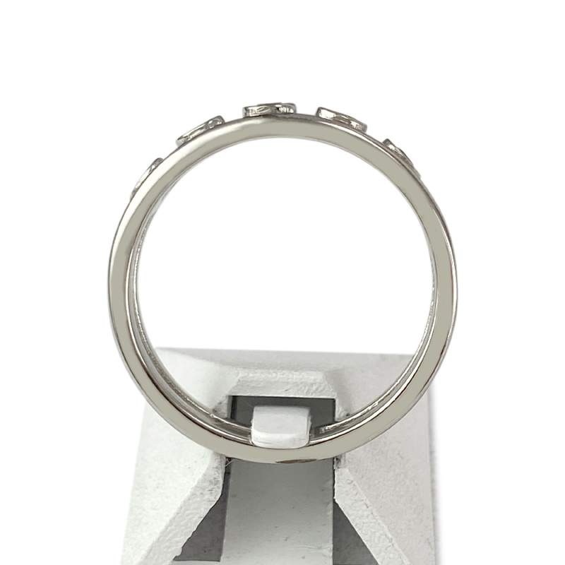 Bague d'occasion or 585 blanc diamants jaunes - vue 3