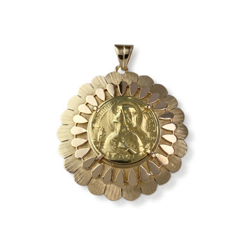 Tweedehands gouden hanger 750 gele munthouder