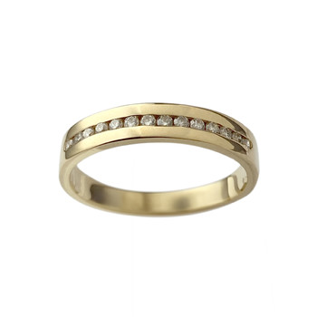 Second-hand gold ring 750 yellow diamonds